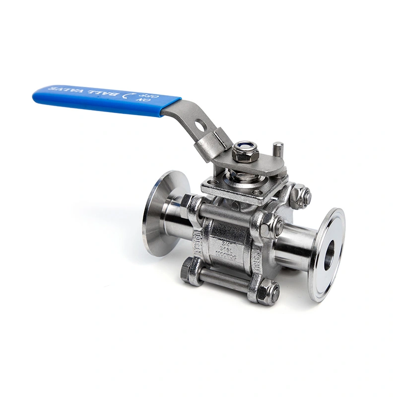 Valvola a sfera sanitaria Tri-Clamp completamente incapsulata 3PC Valvola a sfera sanitaria Tri-Clamp completamente incapsulata 3PC